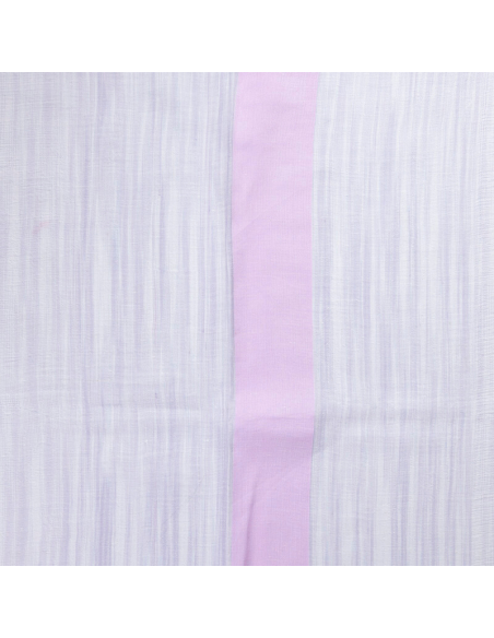 Étole soie & coton – Rayure rose