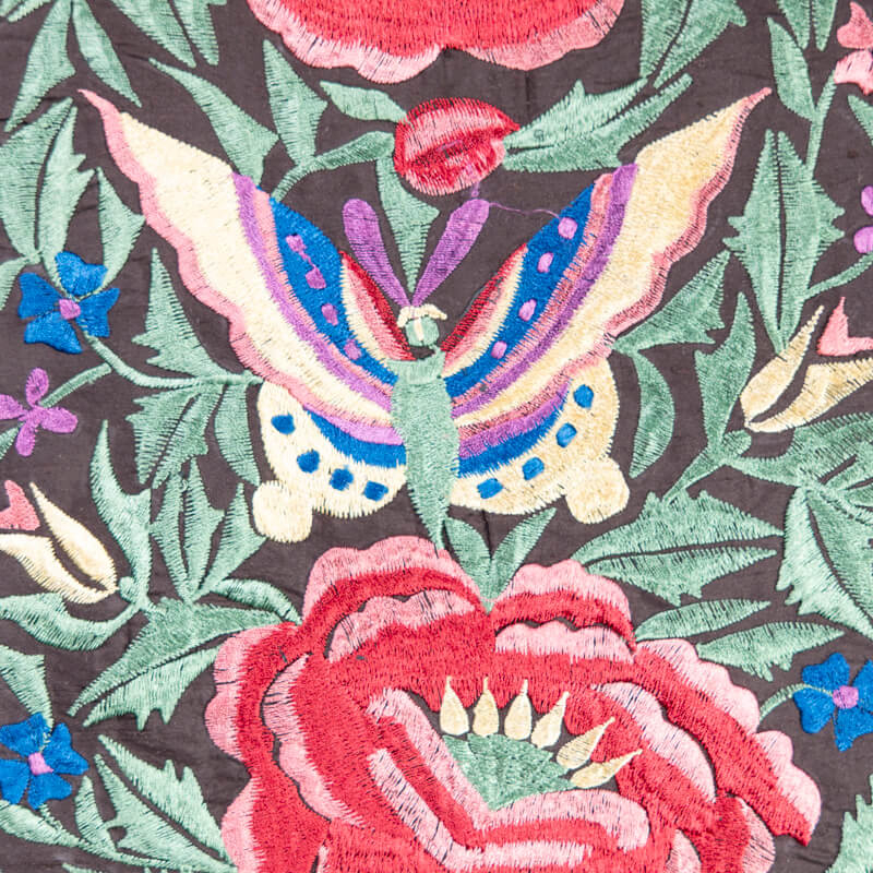 Tour de cou 100% soie – Broderie...