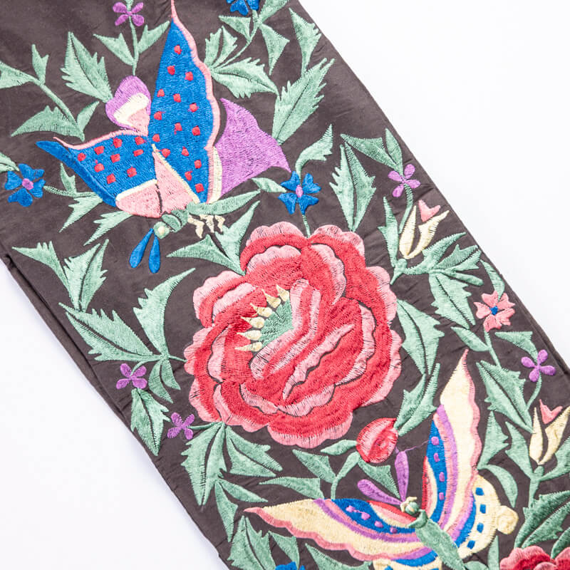 Tour de cou 100% soie – Broderie...