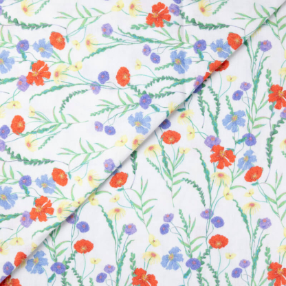 Double gaze 100% coton - Fleurs des champs