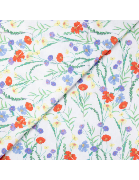 Double gaze 100% coton - Fleurs des champs