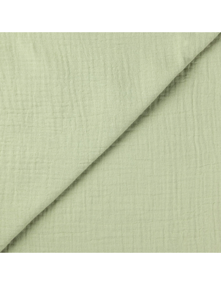 Double gaze 100% coton - Vert pistache