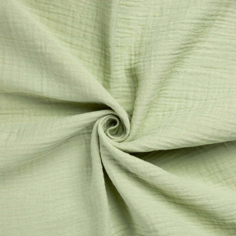 Double gaze 100% coton - Vert pistache