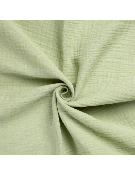 Double gaze 100% coton - Vert pistache