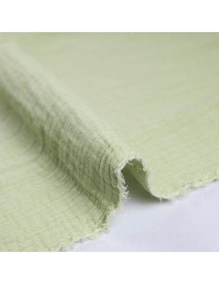 Double gaze 100% coton - Vert pistache