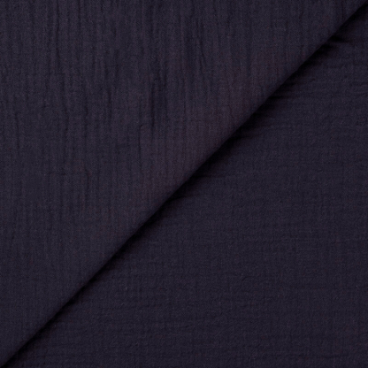 Double gaze 100% coton - Bleu nuit