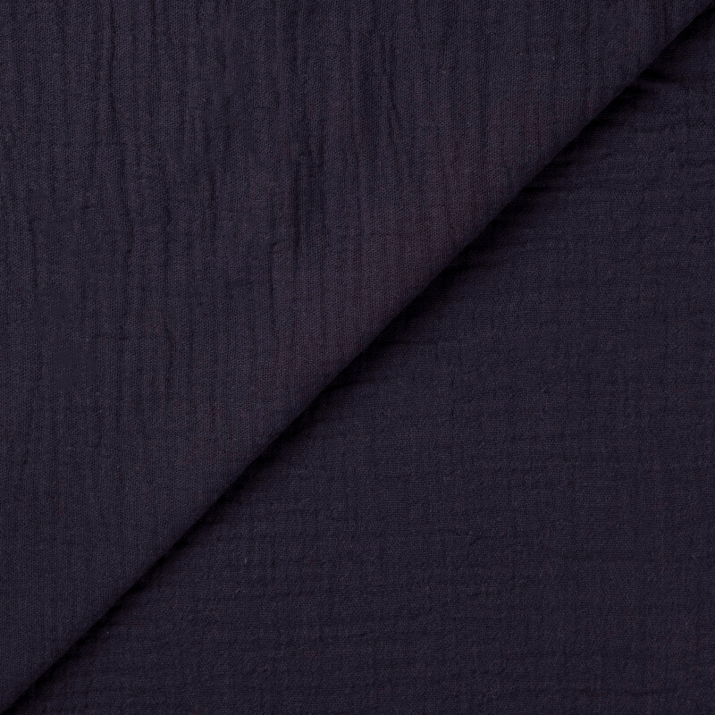 Double gaze 100% coton - Bleu nuit
