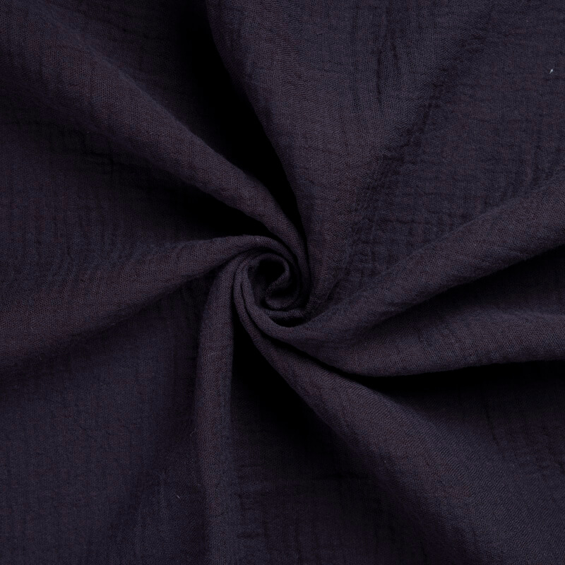 Double gaze 100% coton - Bleu nuit