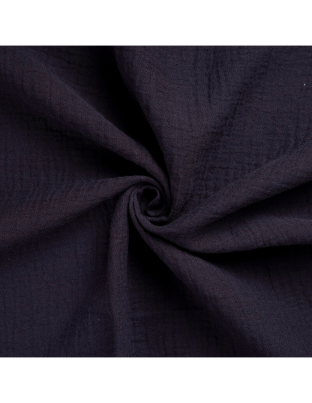 Double gaze 100% coton - Bleu nuit