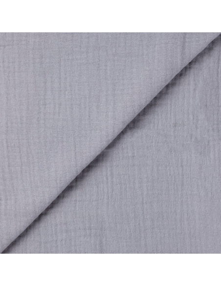 Double gaze 100% coton - Gris souris
