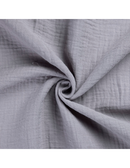 Double gaze 100% coton - Gris souris