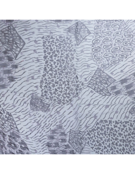 Carré 100% viscose - Motif abstrait gris