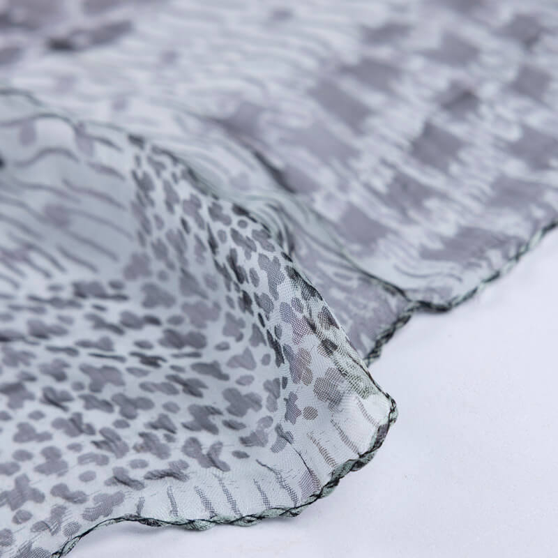 Carré 100% viscose - Motif abstrait gris