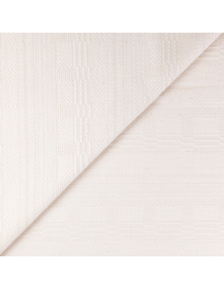 Jacquard 100% coton - Écru