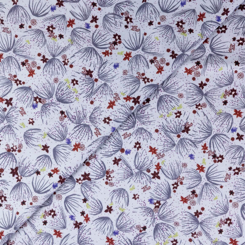 Gabardine coton & élasthanne - Fleurs...