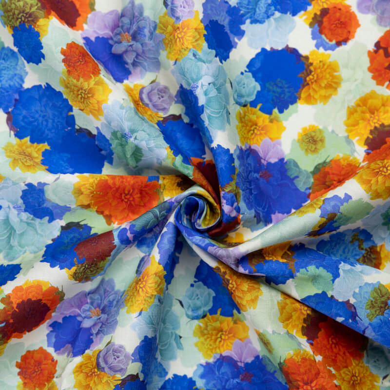 Popeline 100% coton – Fleurs...