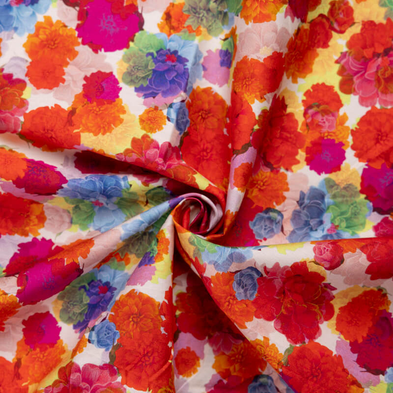 Popeline 100% coton – Fleurs...