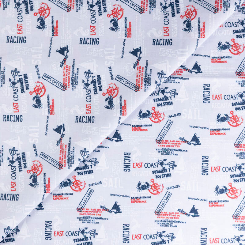 Popeline 100% coton organique – Motif...