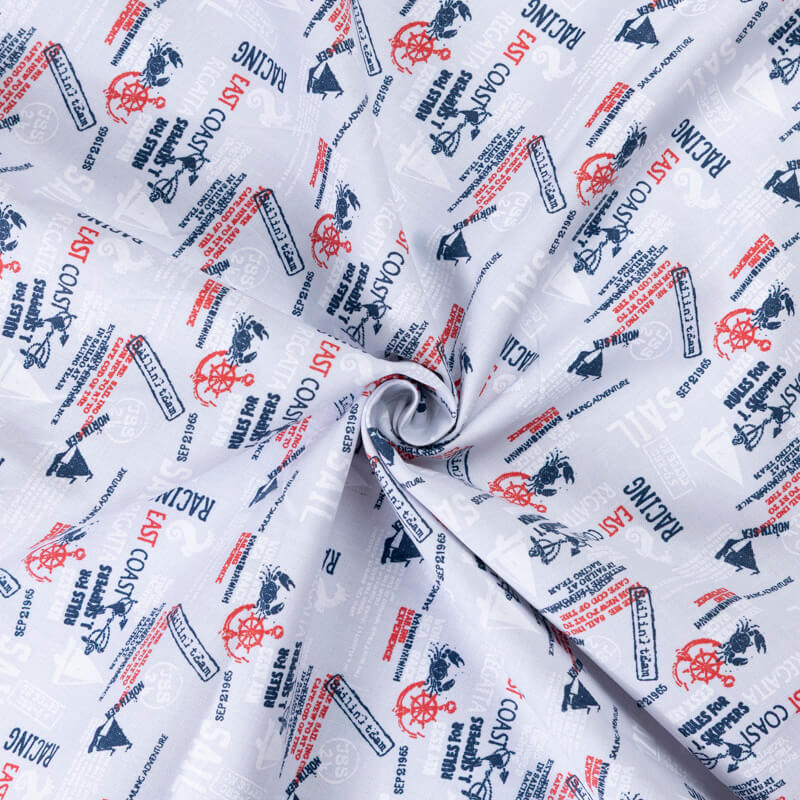 Popeline 100% coton organique – Motif...