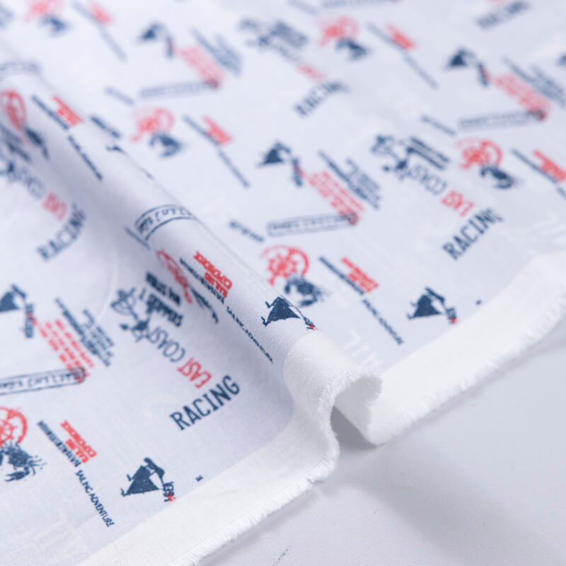Popeline 100% coton organique – Motif...