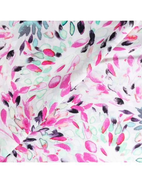 Étoffe 100% viscose – Pétales roses
