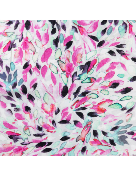 Étoffe 100% viscose – Pétales roses