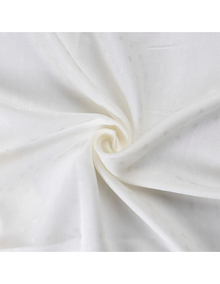 Crêpe 100% viscose jacquard – étoiles écrues
