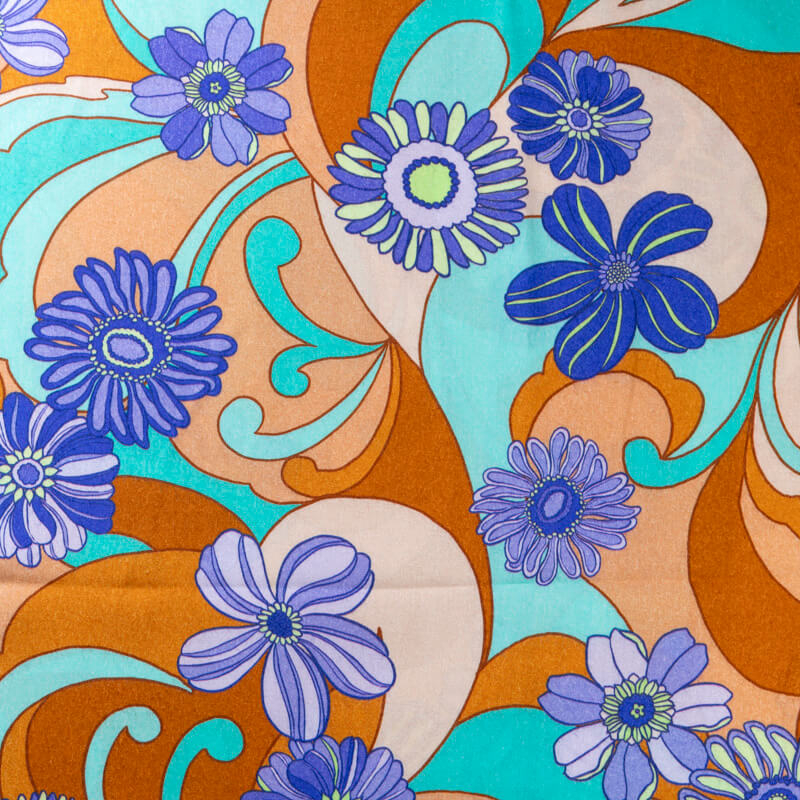 Étoffe 100% viscose – Fleurs...