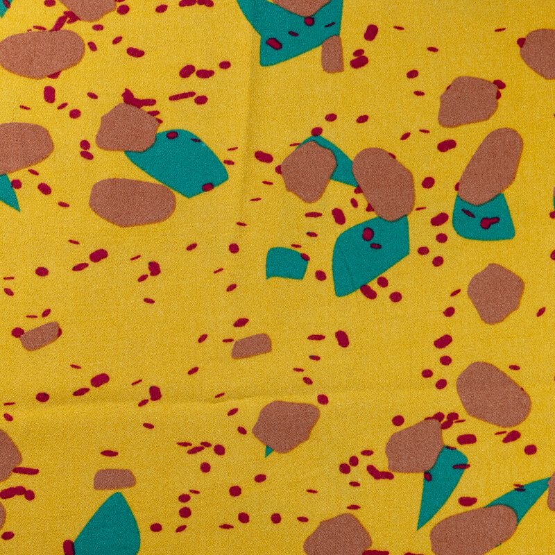 Crêpe 100% viscose – Abstrait jaune