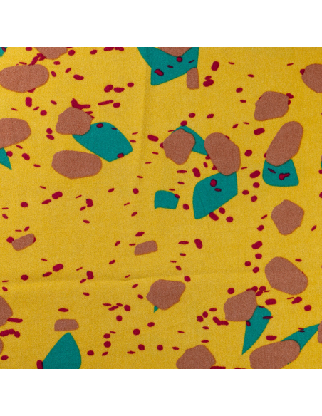 Crêpe 100% viscose – Abstrait jaune