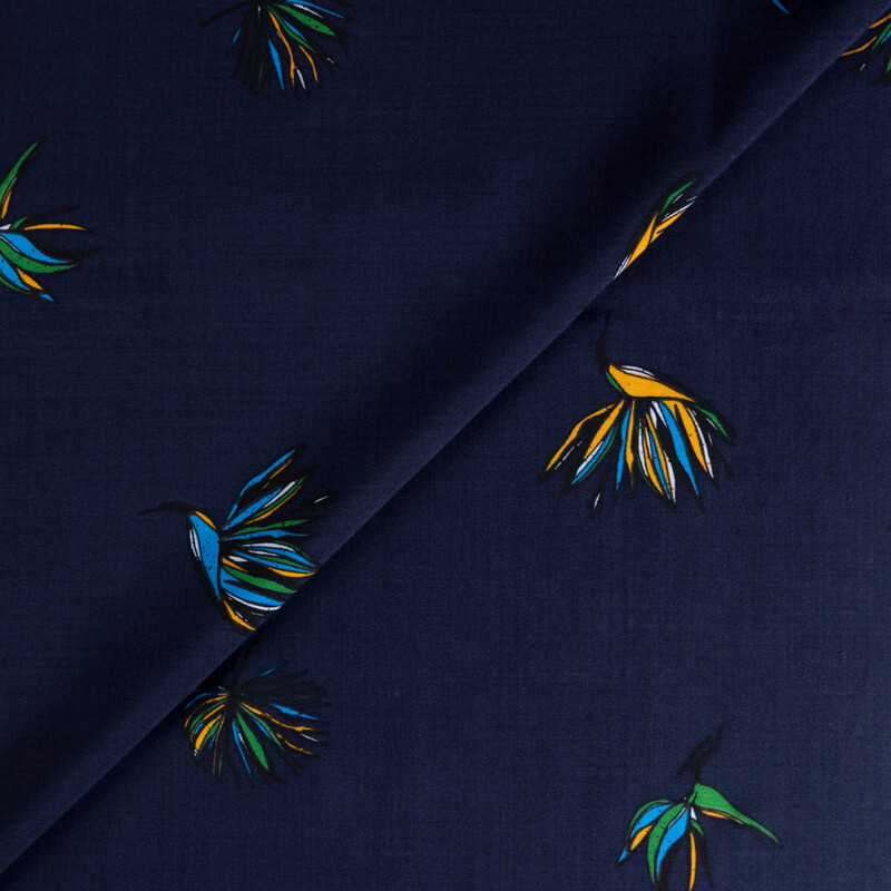 Étoffe 100% viscose – Fleurs...