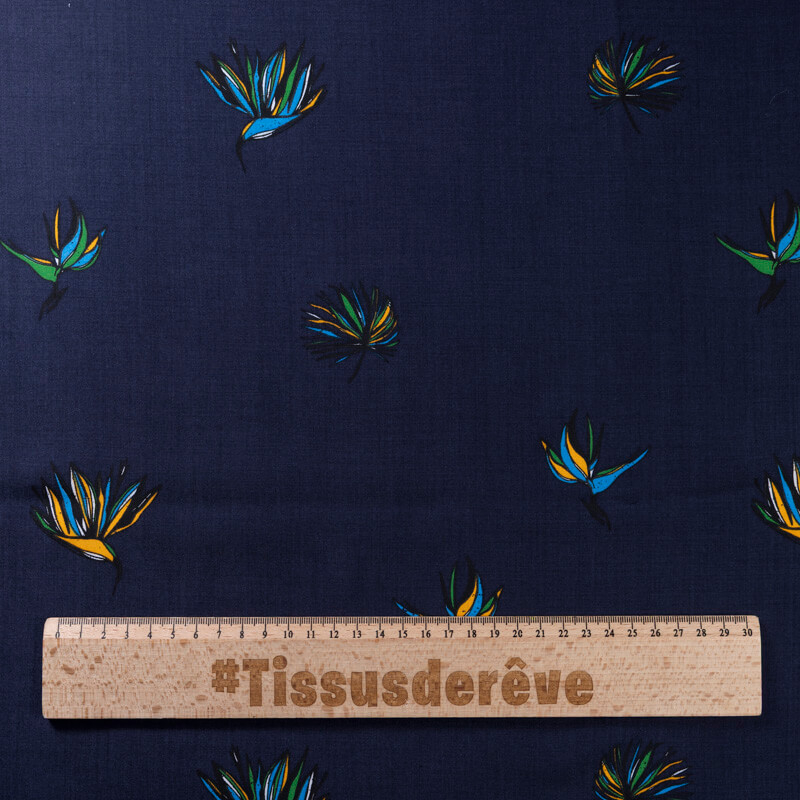 Étoffe 100% viscose – Fleurs...