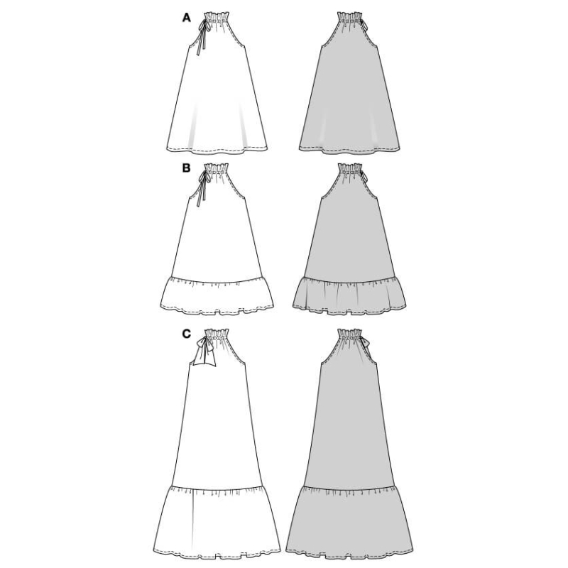 Patron Burda 5628 - Robe élégante à...