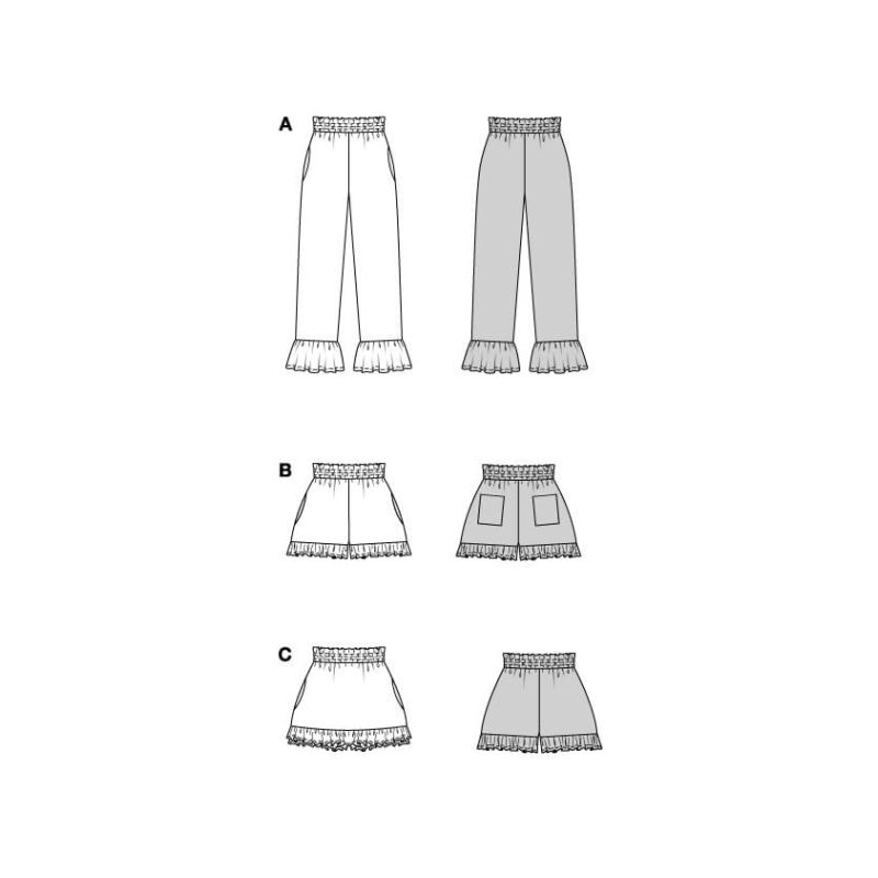 Patron Burda 5631- Pantalon, short et...