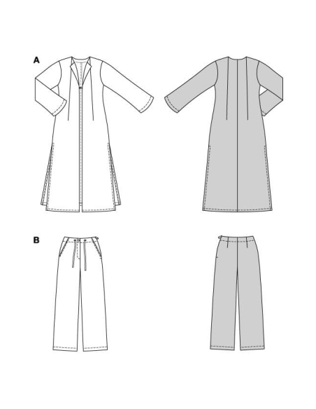 Patron Burda 5633 - Veste et pantalon femme décontractés, ensemble confortable à coudre