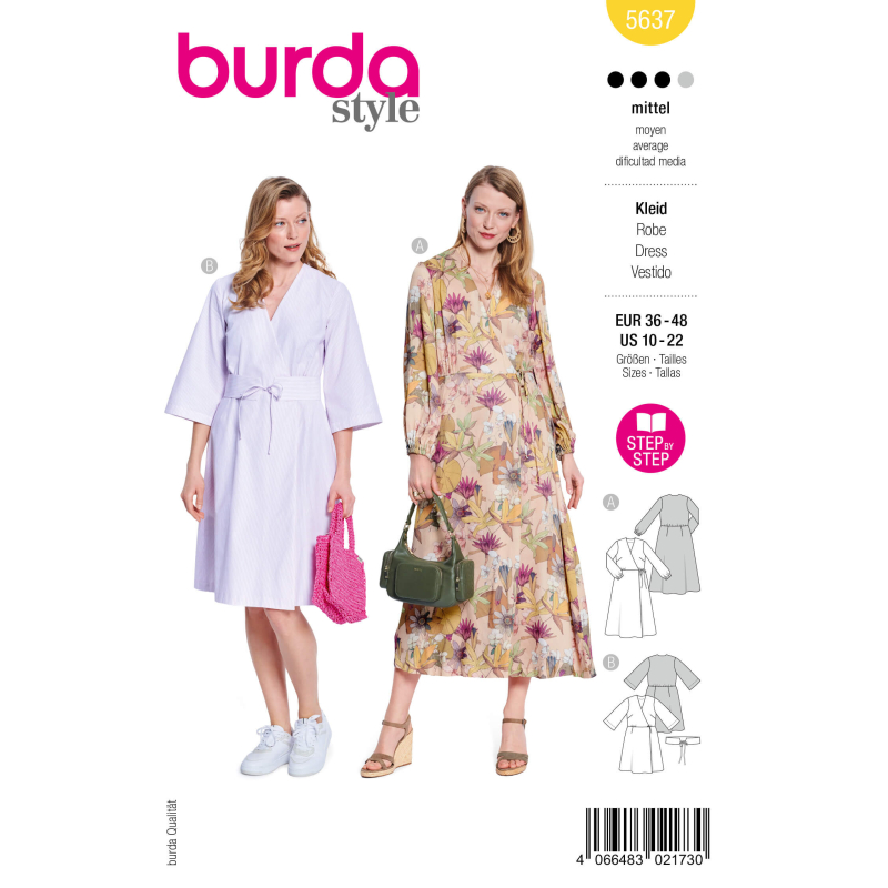 Patron Burda 5637 - Robe femme...
