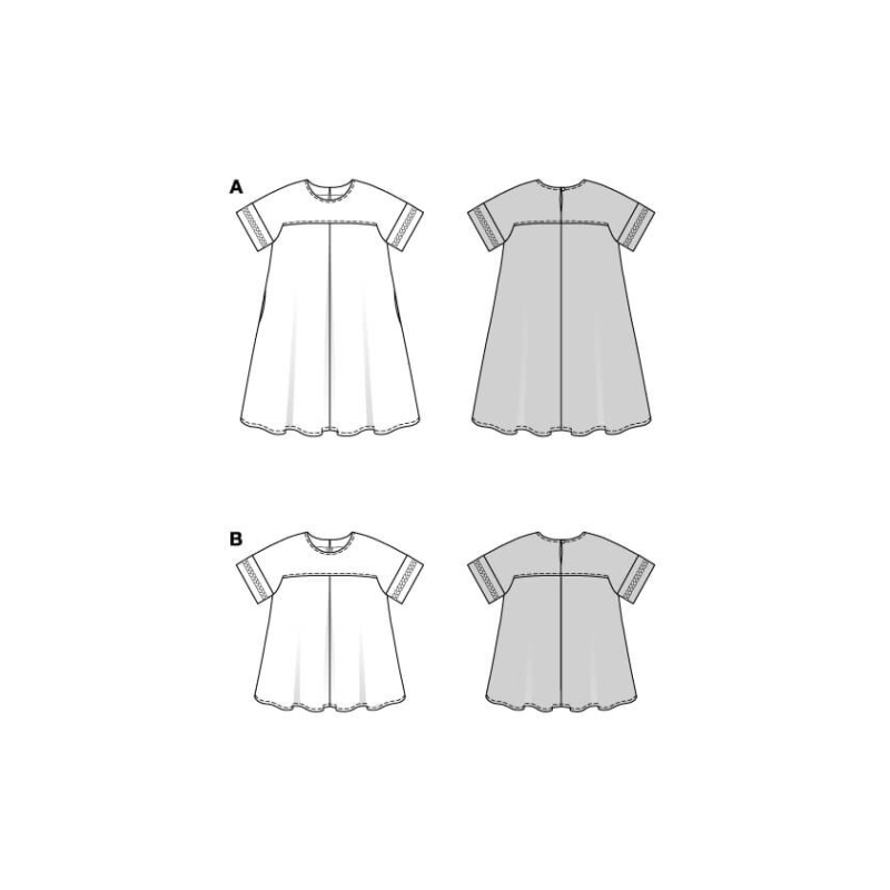 Patron Burda 5639 - Robe ample et...