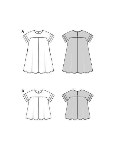 Patron Burda 5639 - Robe ample et blouse femme élégante