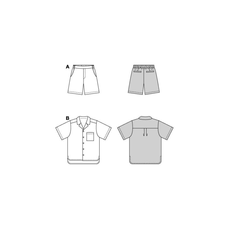 Patron Burda 5640 - Chemise et short...