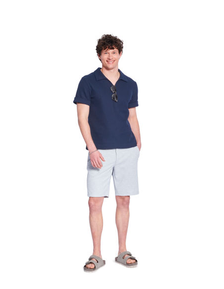 Patron Burda 5641 - T-shirt homme col rond ou col polo