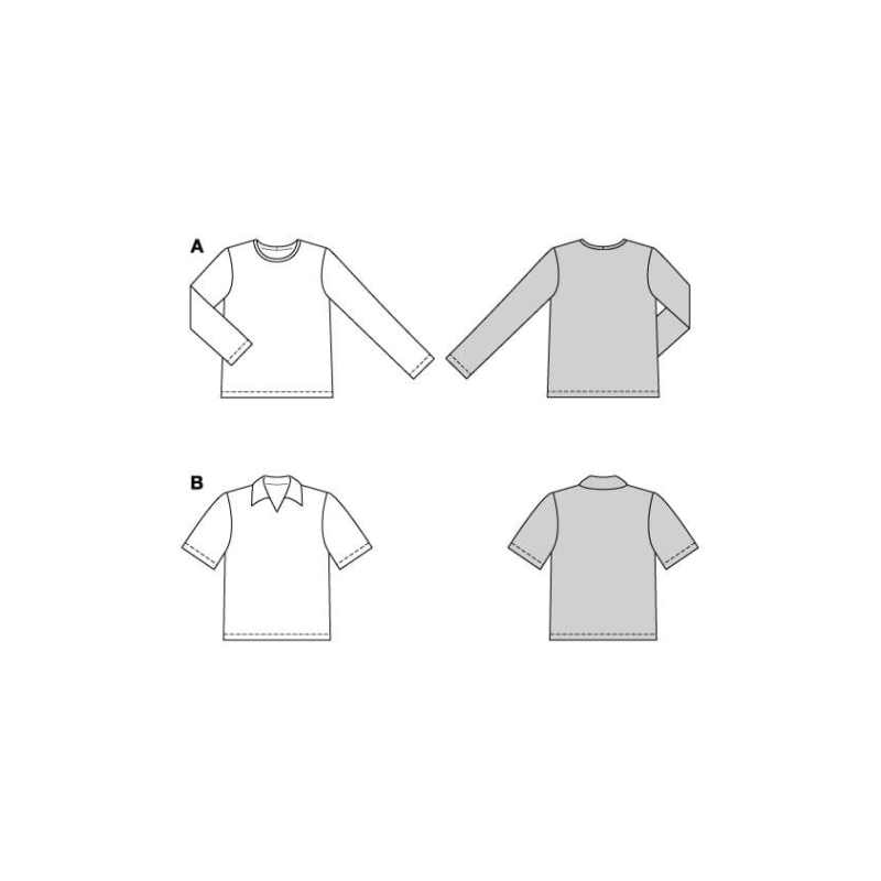 Patron Burda 5641 - T-shirt homme col...