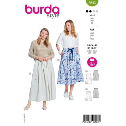 Patron Burda 5643 - Jupe...