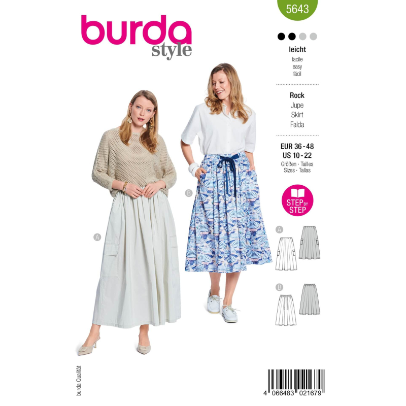 Patron Burda 5643 - Jupe femme...