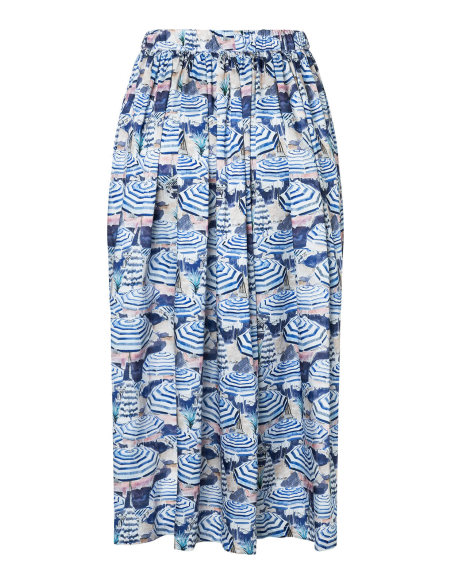 Patron Burda 5643 - Jupe femme estivale à plis ou taille coulissée