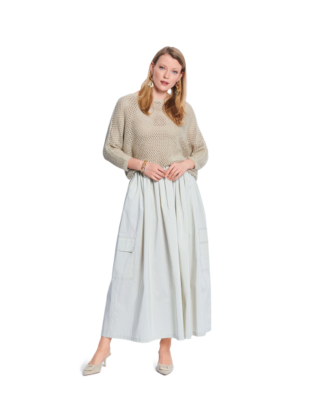 Patron Burda 5643 - Jupe femme estivale à plis ou taille coulissée