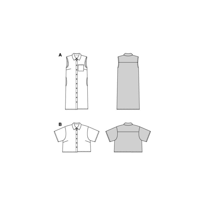 Patron Burda 5644 -Robe sans manches...