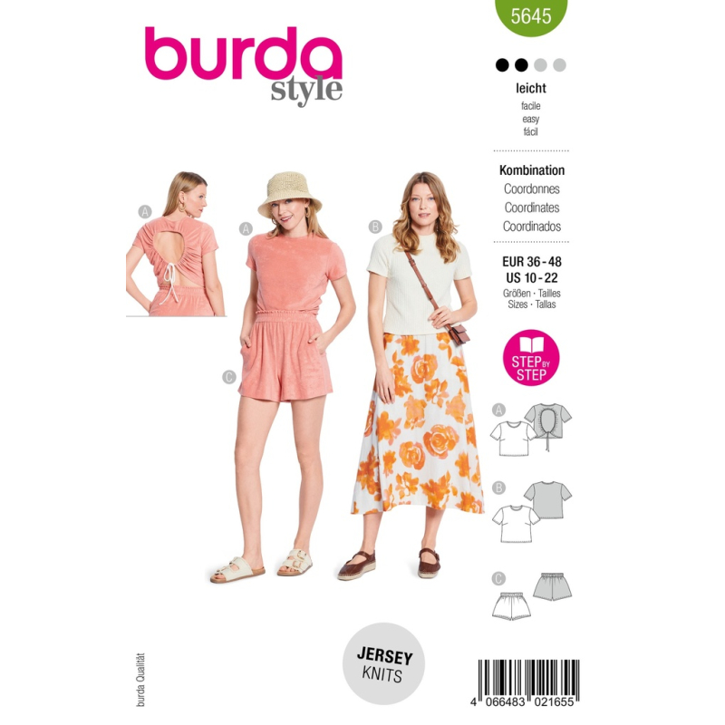 Patron Burda 5645 - Ensemble top et...