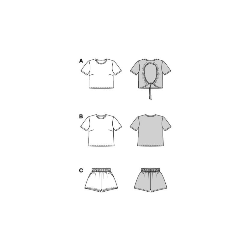 Patron Burda 5645 - Ensemble top et...