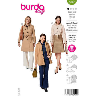 Patron Burda 5647 - Veste...