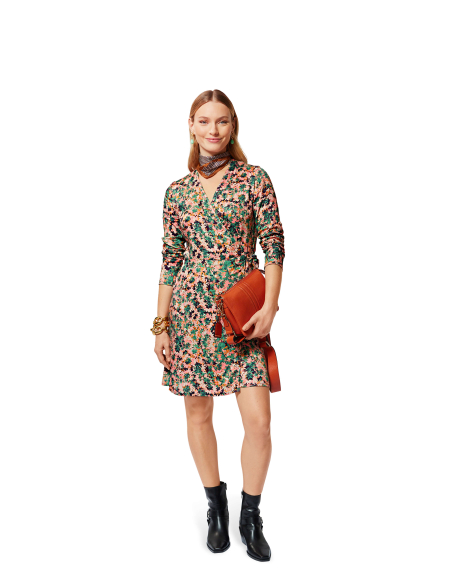 Patron Burda 5648 - Robe portefeuille femme, 3 longueurs élégantes